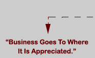 Business Goes To Where It Is Appreciated.